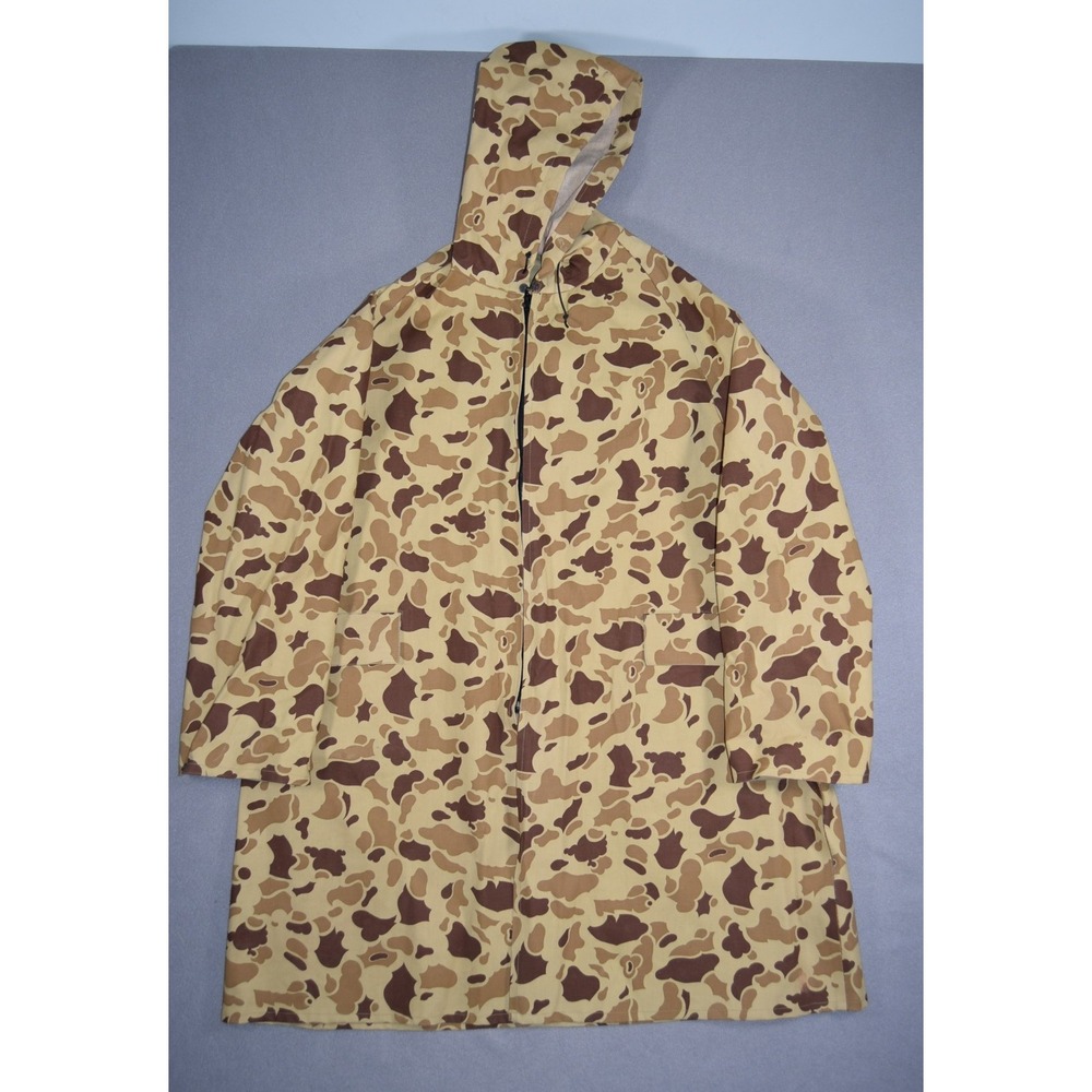 Vintage Eddie Bauer Jacket Mens Large Brown Duck Camo Waterproof Parka Hunting